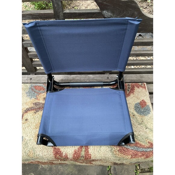 THE STADIUM CHAIR (Game Changer) Blue Folding Stadium Chair Bleacher Seat Nice - Picture 3 of 9